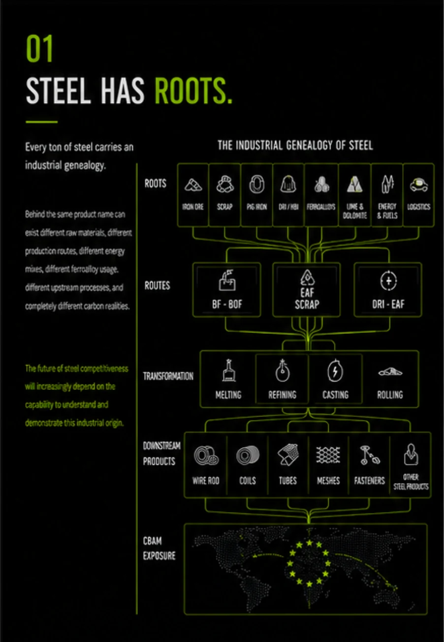 Steel has roots